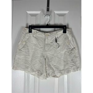 Calvin Klein White NWOT Womens Linen Shorts Size 29